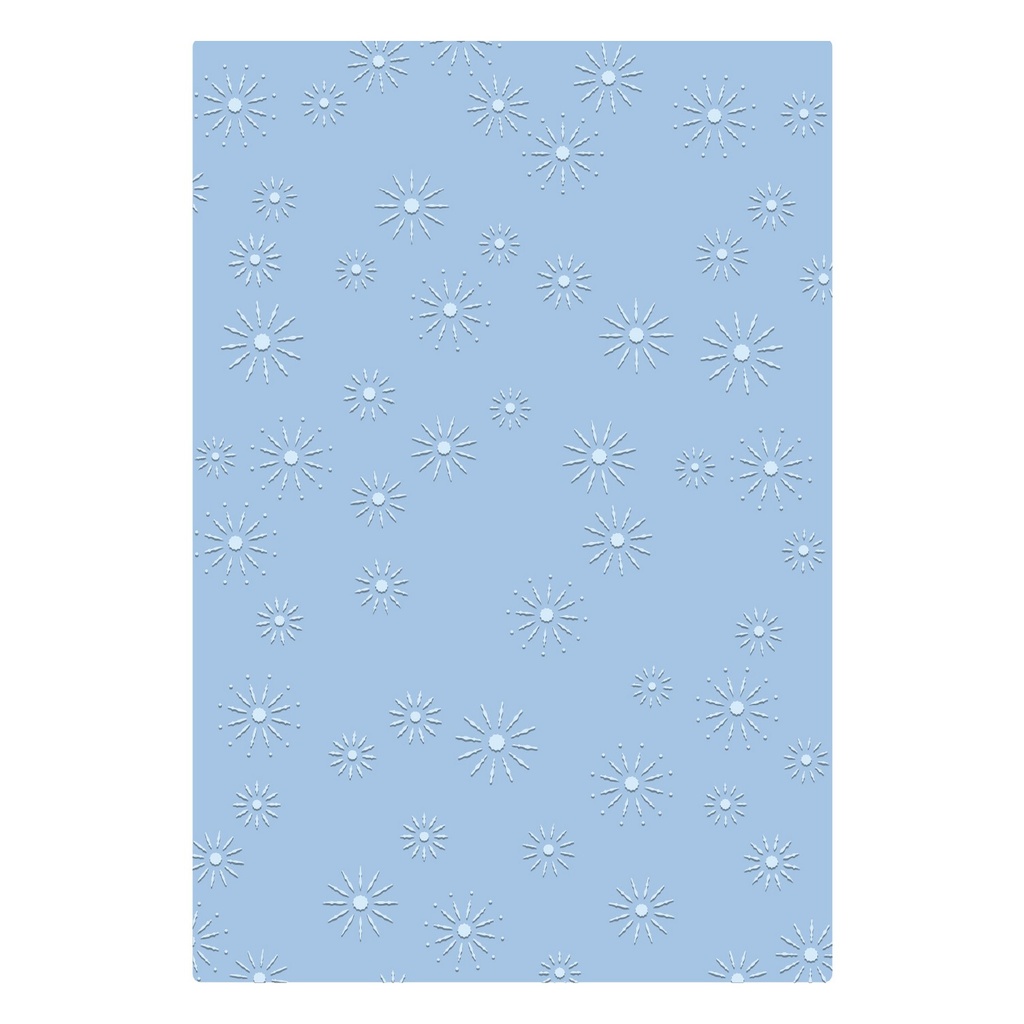 [183740] Sizzix 2D Texture Fades w/ A5 Embossing Folder By Tim Holtz - 667250 Vault Sparkle Stars