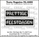 Crealies Texto NL: PRETTIGE FEESTDAGEN (horizontaal)