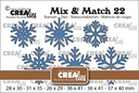 Crealies Cutting Dies Mix & Match - no. 22 Sneeuwvlokken