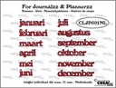 Crealies For journalzz & plannerzz snijmal Maanden NL