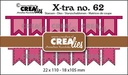 Crealies Cutting Dies Xtra - no. 62 Fishtail Banners 2x
