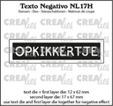Crealies Cutting Dies - Texto Negativo OPKIKKERTJE