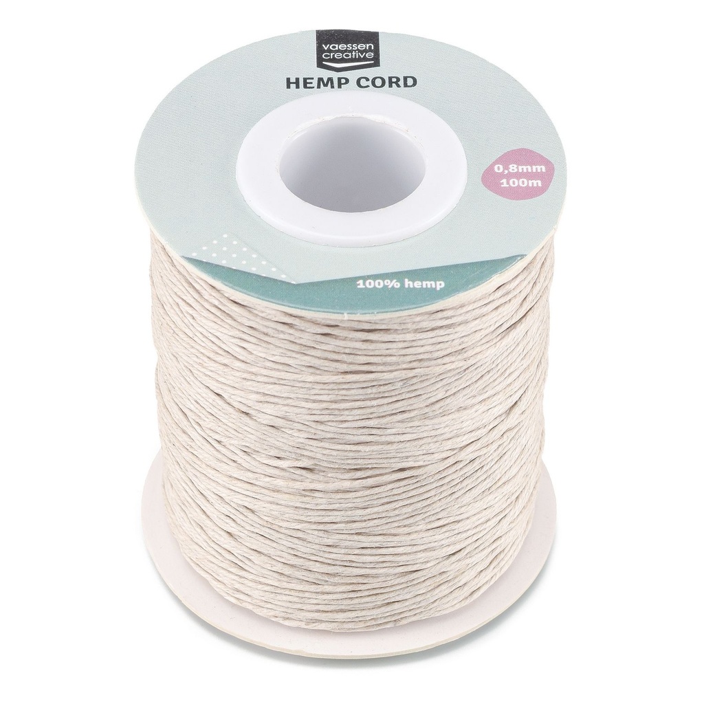 Vaessen Creative Henneptouw 100mx0,8mm Naturel