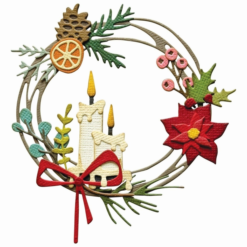Sizzix Vault Thinlits Die Set Festive Wreath by Tim Holtz