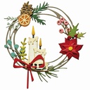 Sizzix Vault Thinlits Die Set Festive Wreath by Tim Holtz