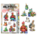 AALL & Create Clear Stamps A6 By Autour De Mwa & Co - #1494 Chickmas Chaos