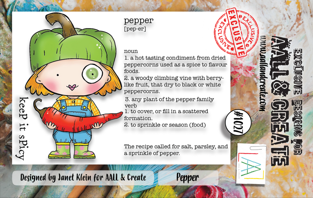 AALL & Create Clear Stamps A7 By Janet Klein - #1027 Pepper