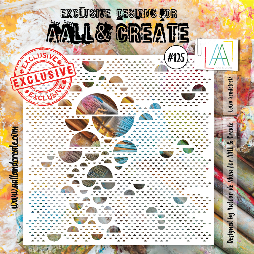 AALL & Create Stencil 6'x6' By Autour de Mwa & Co - #125 Lotza Semicirclz