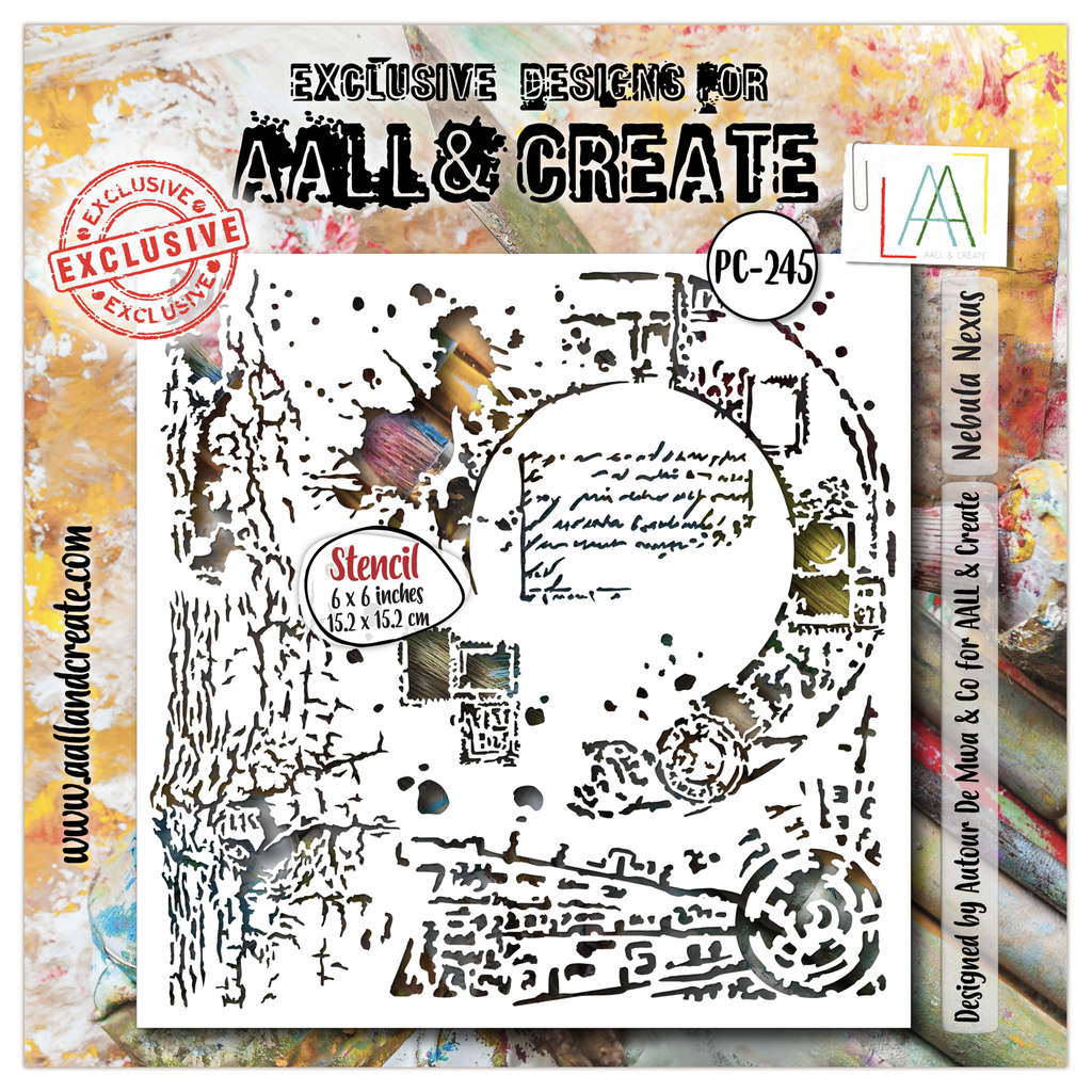 AALL & Create Stencil 6'x6' By Autour de Mwa & Co - #245 Nebula Nexus