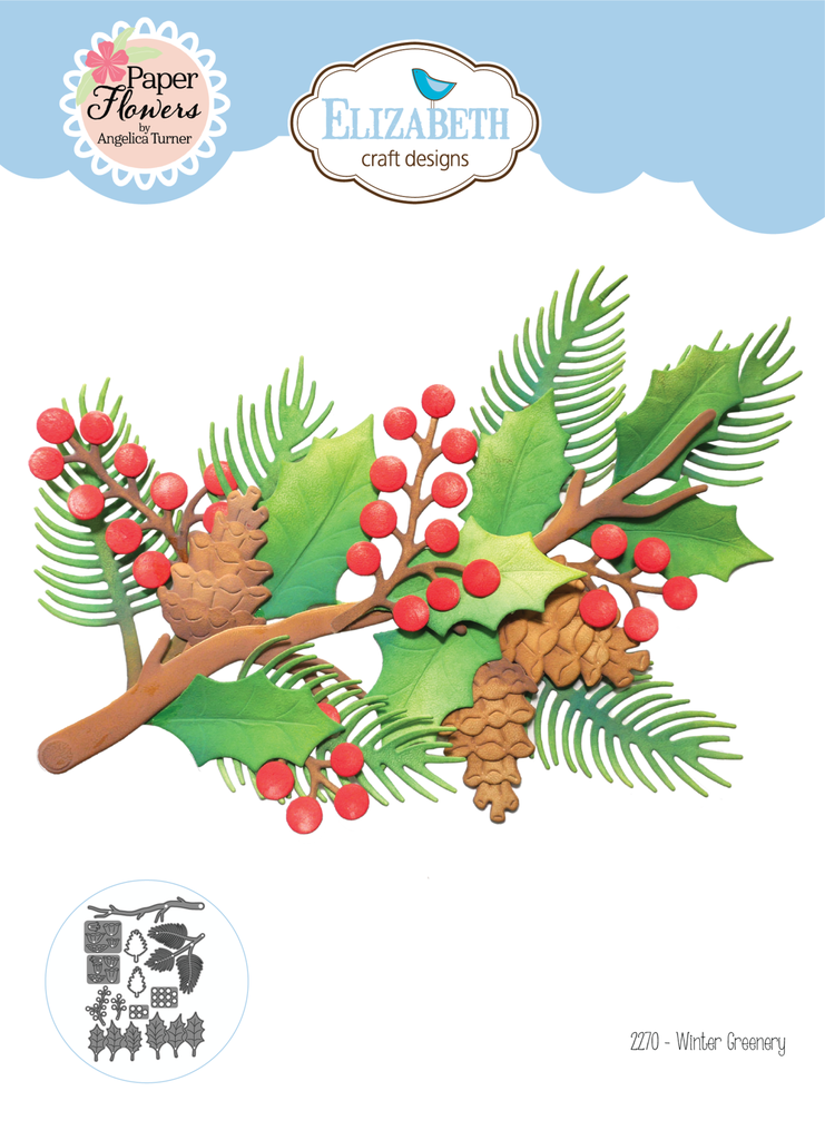 Elizabeth Craft Designs Cutting Dies - 2270 Winter Greenery