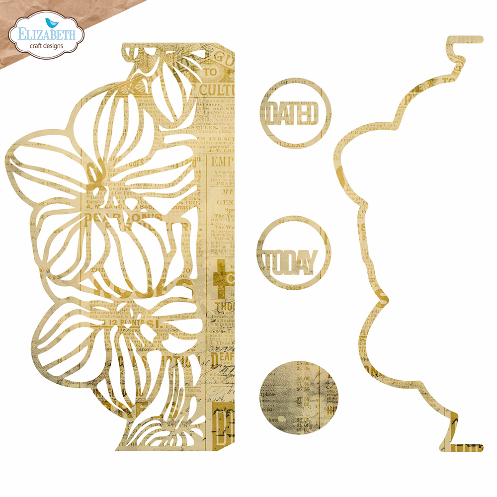 Elizabeth Craft Designs Cutting Dies - 2277 Borderpage with flowers