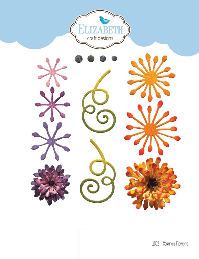 Elizabeth Craft Designs Cutting Dies - 1802 Stamen Flowers