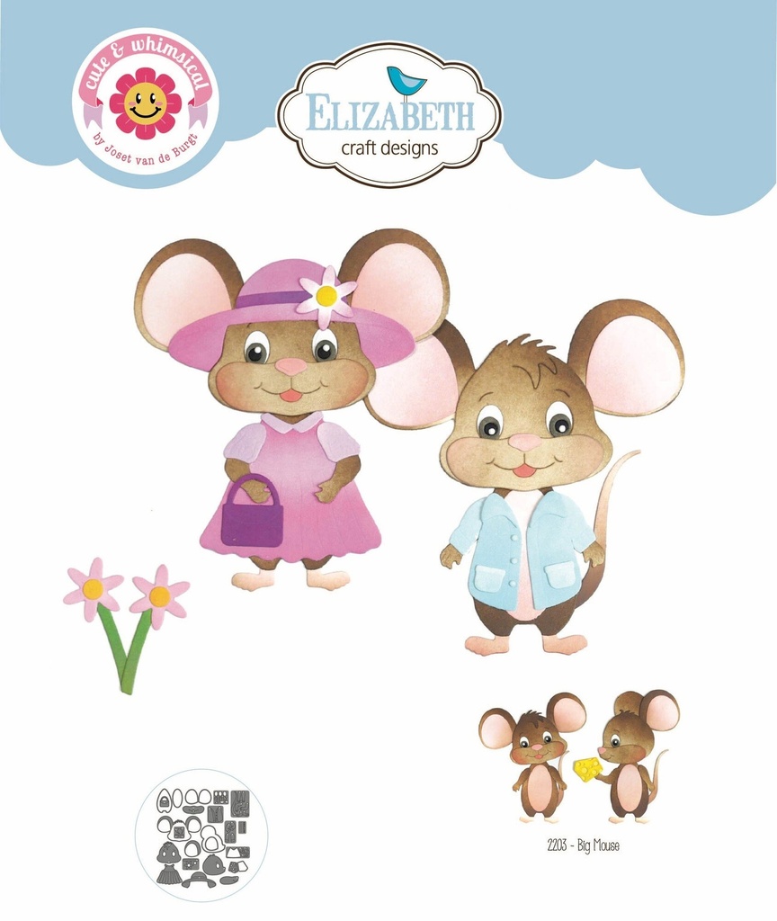 Elizabeth Craft Designs Cutting Dies Meet the Mice - 2203 Big Mouse