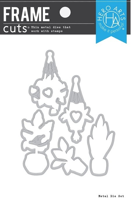 Hero Arts Cutting Dies - DI615 Hang In There Potted Plants Frame Cuts (D)