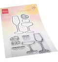 Marianne Design Clear Stamp & Die Set - Tiny's Champagne