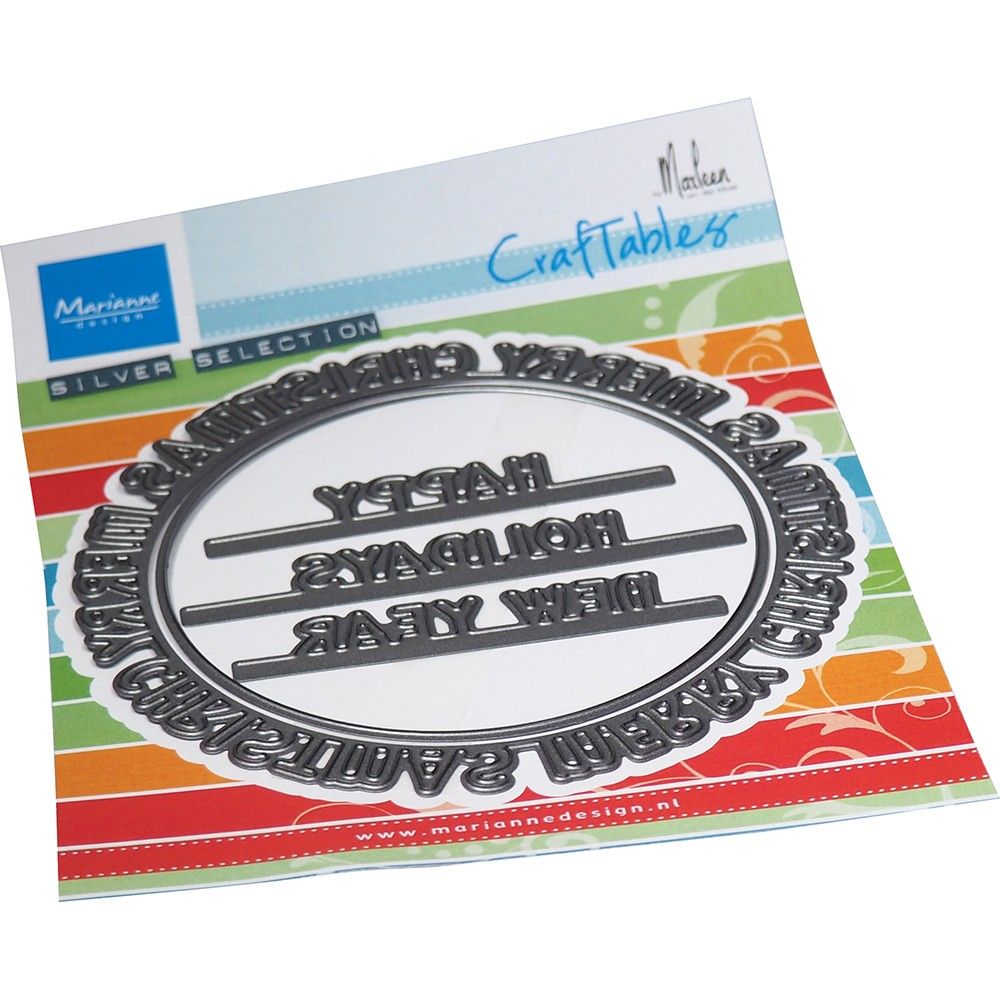 Marianne Design Cutting Dies Craftables By Marleen - CR1595 Merry Christmas Circle