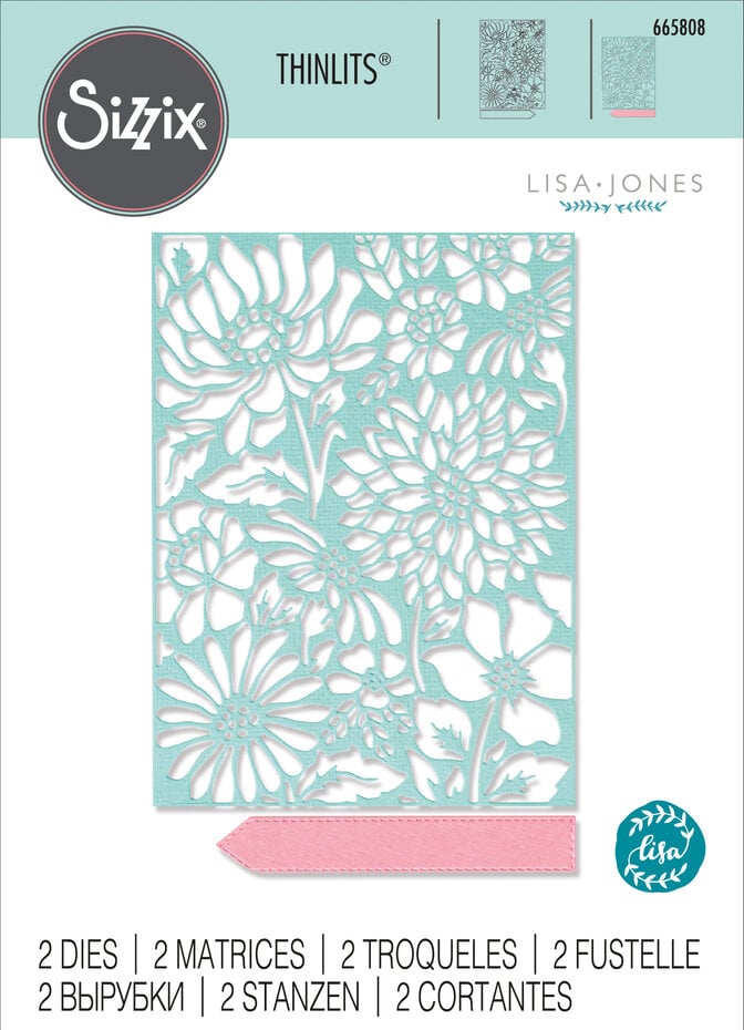 Sizzix Thinlits Dies By Lisa Jones 2/Pkg - 665808 Botanic Scene