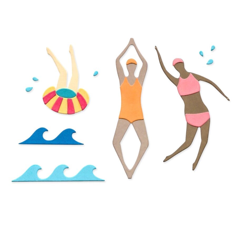 Sizzix Cutting Dies Thinlits  20/Pkg - Synchronized Swimmers No.2