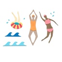 Sizzix Cutting Dies Thinlits  20/Pkg - Synchronized Swimmers No.2