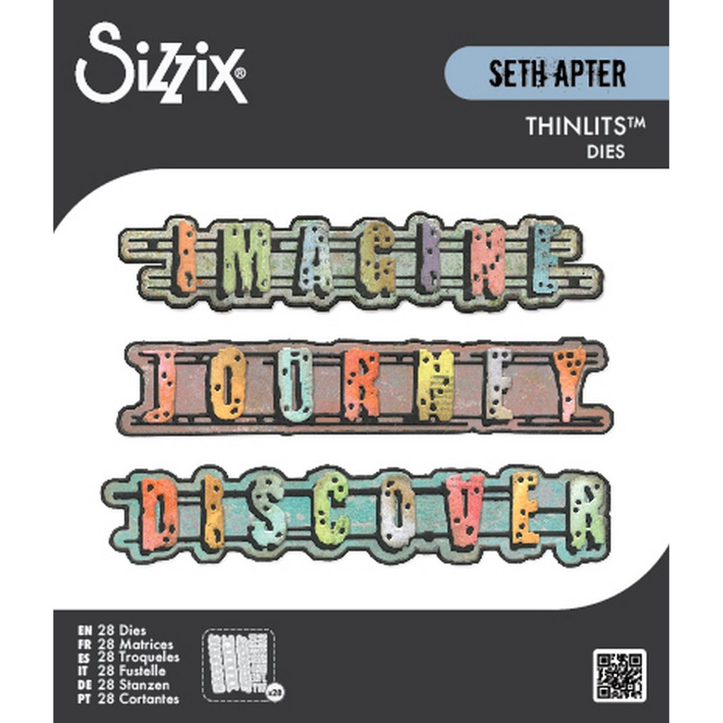Sizzix Thinlits Dies 28/Pkg By Seth Apter - Word Wafers #1