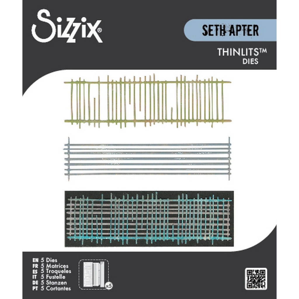 Sizzix Thinlits Dies 5/Pkg By Seth Apter - Tracks