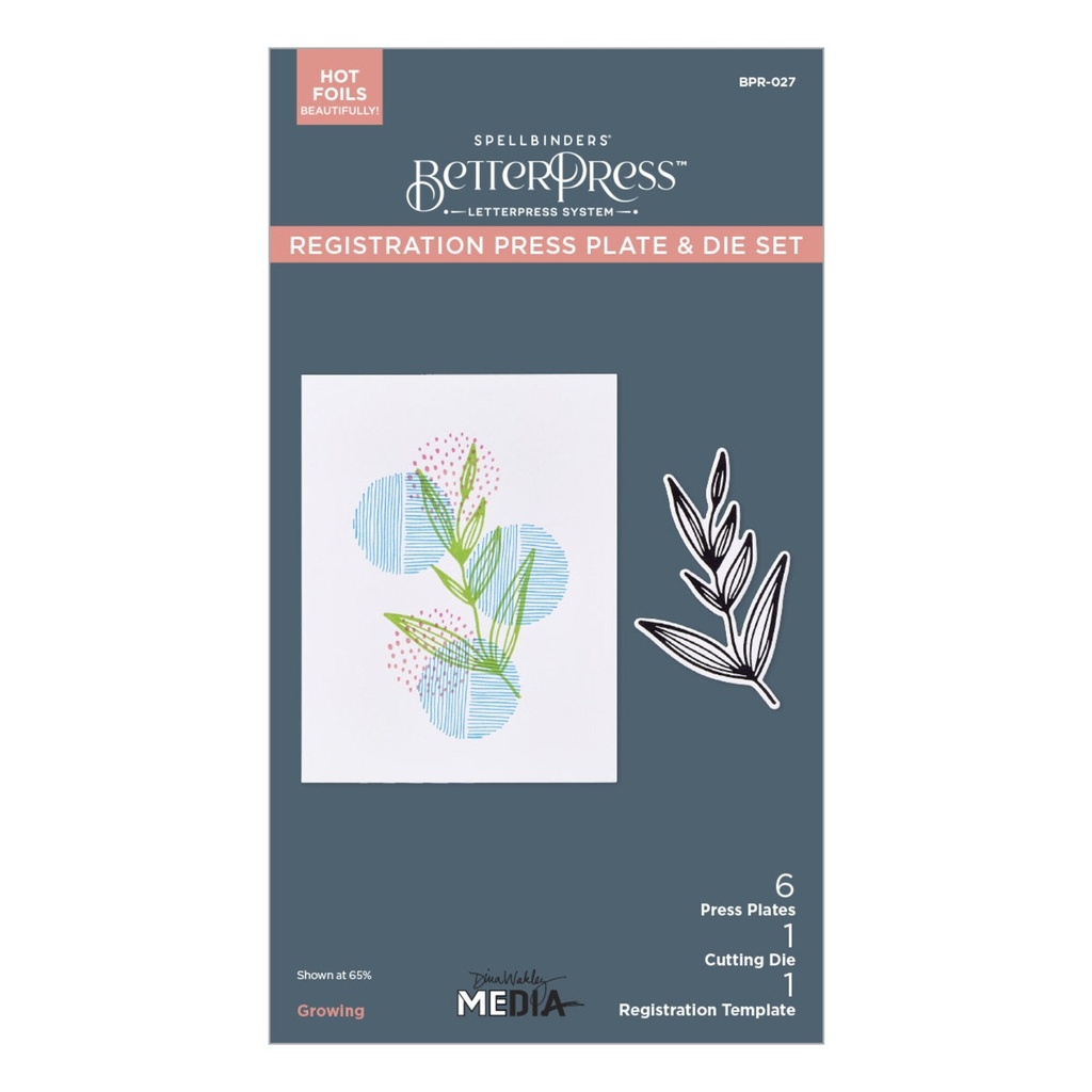 Spellbinders Betterpress Plates & Die Set Modern Botanicals - BPR-027 Growing