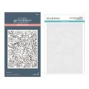 Spellbinders BetterPress and Stencil Bundle - BD-0879 Winter Rose Background
