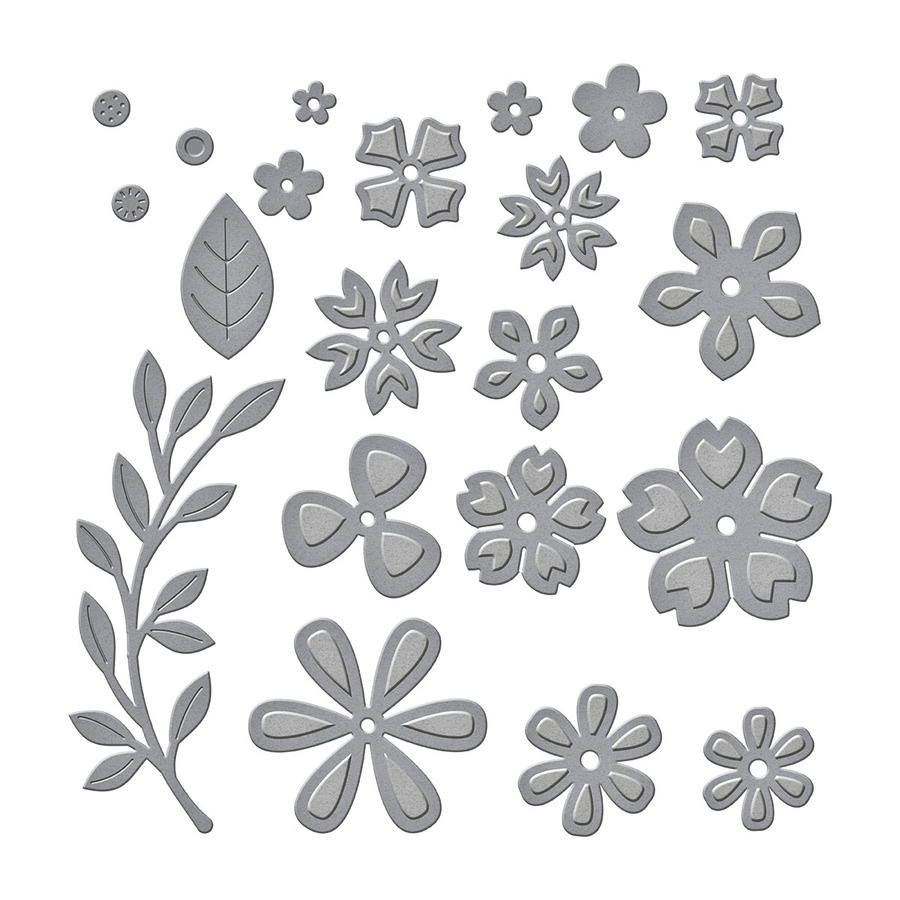 Spellbinders Petite Floral Potpourri Etched Dies