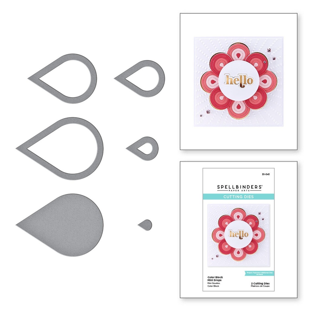 Spellbinders Cutting Dies - Color Block Mini Drops