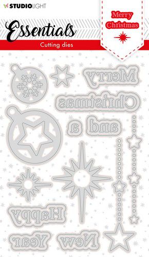 Studio Light Cutting Die 105x148mm Essentials - Christmas Merry Christmas ENG 2 nr. 119