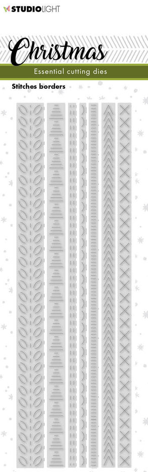 Studio Light Cutting Dies Christmas Stitches Borders - Essentials nr. 246