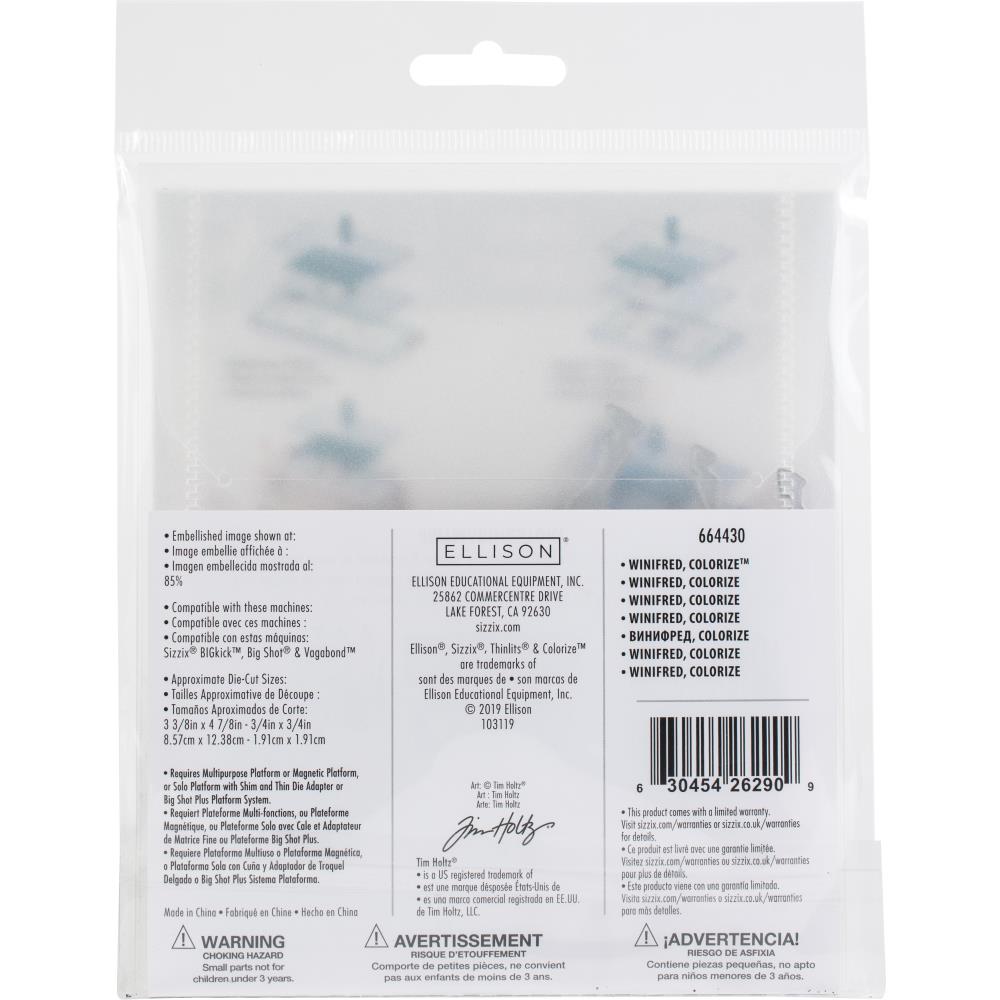 Sizzix Thinlits Dies By Tim Holtz 8/Pkg - Winifred, Colorize