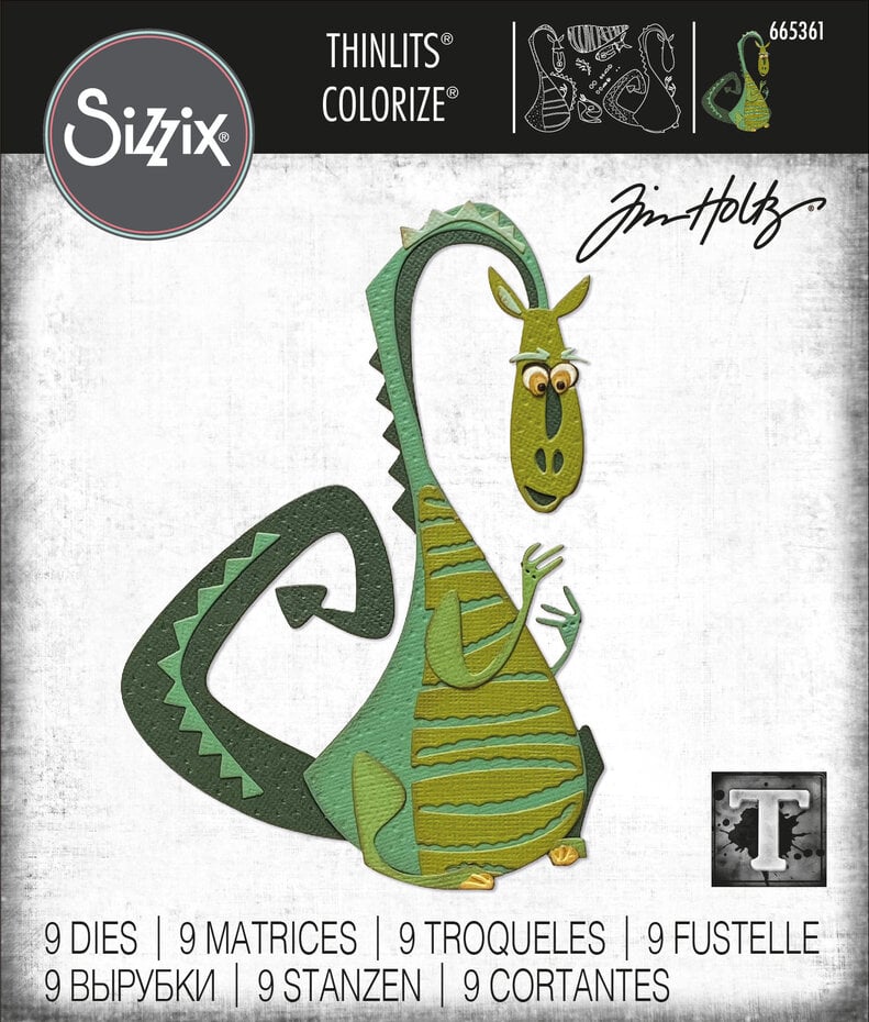 Sizzix Thinlits Dies By Tim Holtz 9/Pkg - 665361 Rupert Colorize