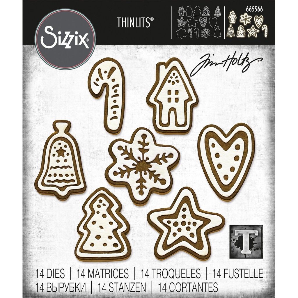 Sizzix Thinlits Dies By Tim Holtz 14/Pkg - 665566 Christmas Cookies