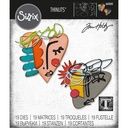 Sizzix Thinlits Dies By Tim Holtz 19/Pkg - 665845 Abstract Faces