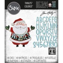 Sizzix Thinlits Dies By Tim Holtz 48/Pkg - 666338 Santa Greetings Colorize