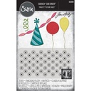 Sizzix Vault Embossing Folder with Thinlits Dies By Tim Holtz 9/Pkg - 666861 Celebrate