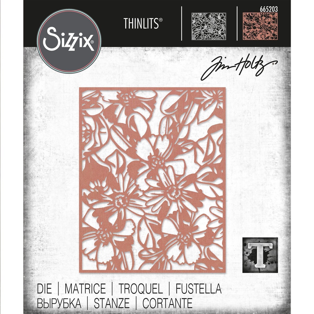 Sizzix Thinlits Dies By Tim Holtz 1/Pkg - Flowery