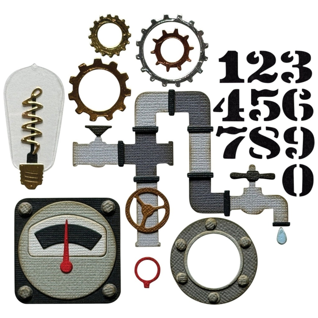 Sizzix Thinlits Dies by Tim Holtz 37/Pkg - 666874 Vault Industrial