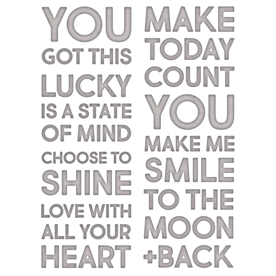 Sizzix Thinlits Dies By Tim Holtz 7/Pkg - 665925 Bold Text #2