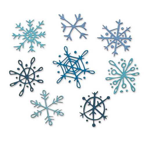 Sizzix Thinlits Dies By Tim Holtz 8/Pkg - 665582 Scribbly Snowflakes