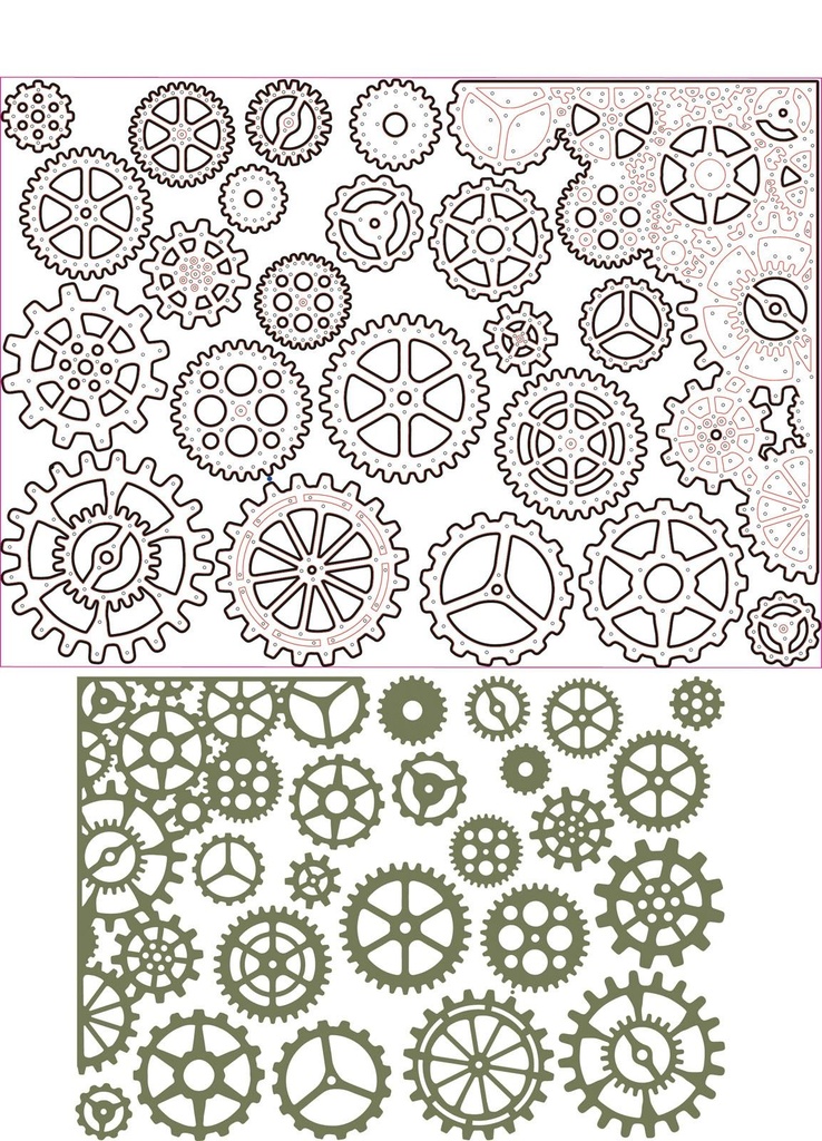 Sizzix Thinlits Dies By Tim Holtz 22/Pkg - Gearhead