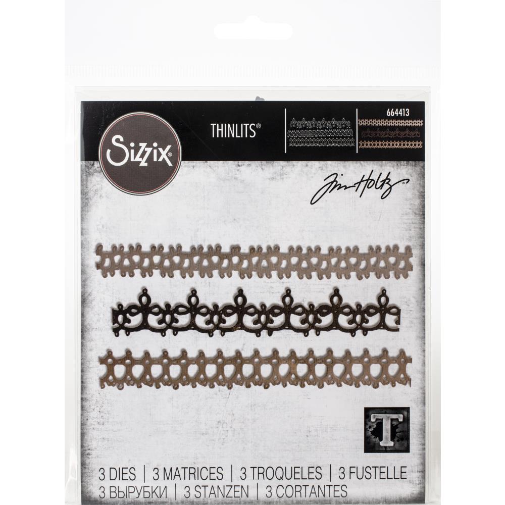 Sizzix Thinlits Dies By Tim Holtz 3/Pkg - Crochet #2