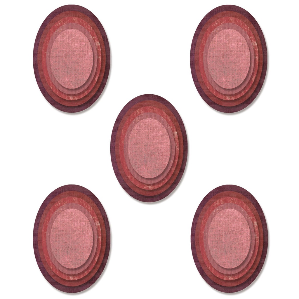 Sizzix Thinlits Dies By Tim Holtz 25/Pkg - Stacked Tiles Ovals