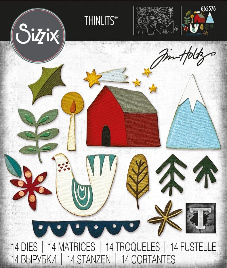 Sizzix Thinlits Dies By Tim Holtz 14/Pkg - Funky Nordic