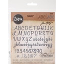 Sizzix Thinlits Dies By Tim Holtz 69/Pkg - Alphanumeric Script, 1" Tall