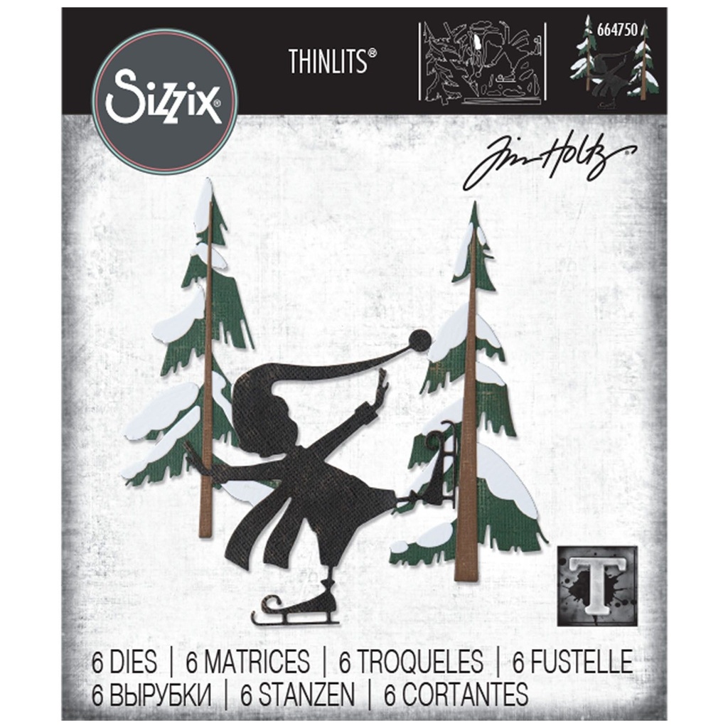Sizzix Thinlits Dies By Tim Holtz 6/Pkg - Thin Ice