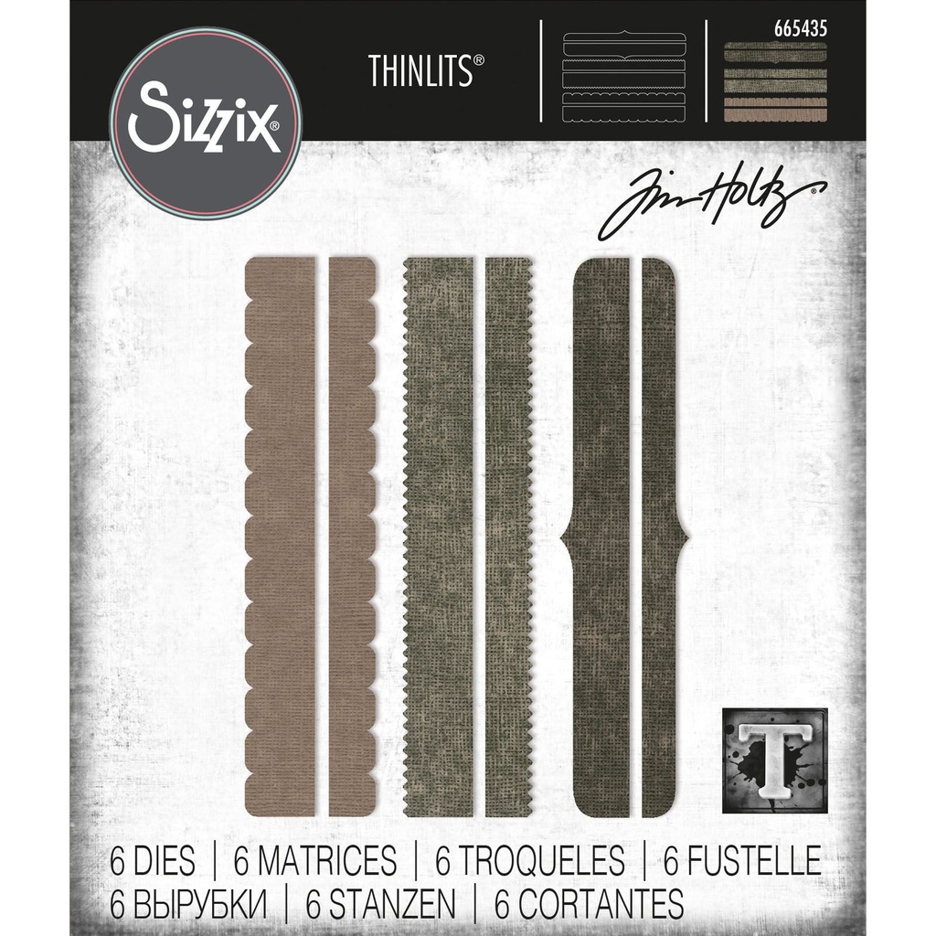 Sizzix Thinlits Dies By Tim Holtz 6/Pkg - Decorative Trims