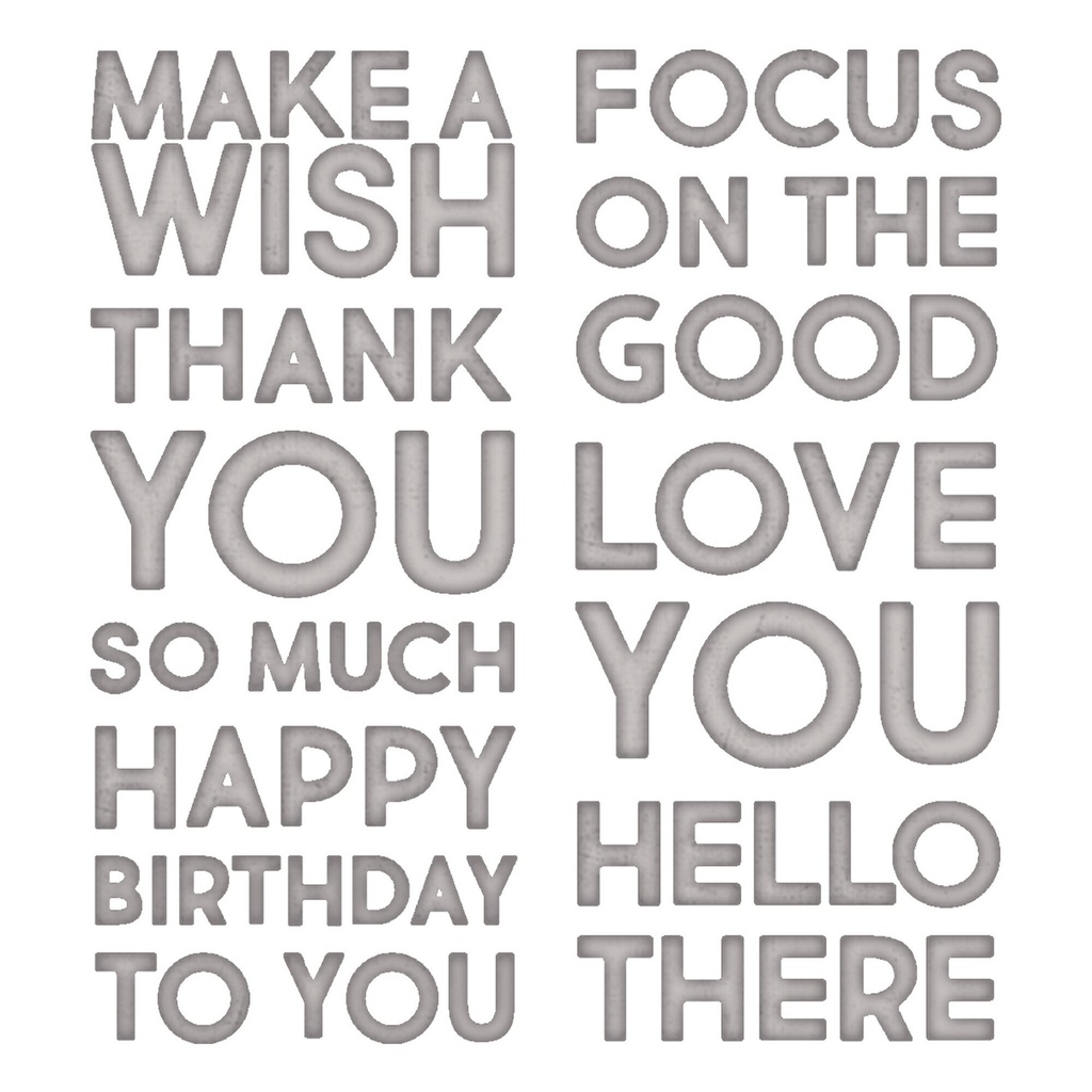 Sizzix Thinlits Dies By Tim Holtz 7/Pkg - 665847 Bold Text