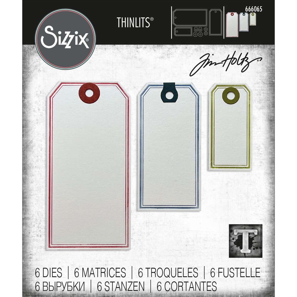 Sizzix Thinlits Dies By Tim Holtz 6/Pkg - Framed Tags